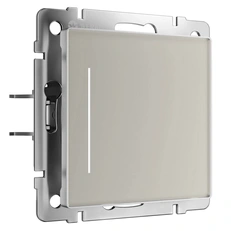 Изображение Сенсорный выключатель одноклавишный с подсветкой (дымчатый матовый) W4512014